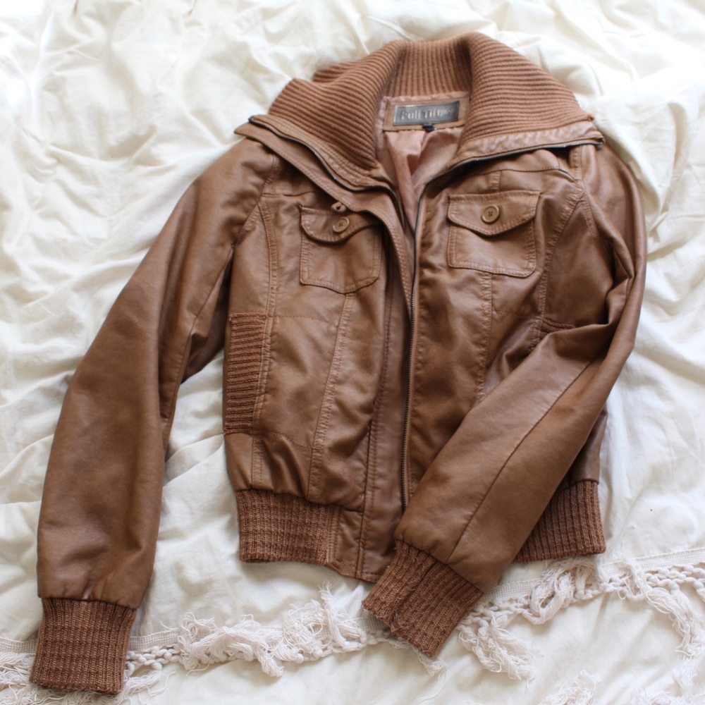 Full Tilt Brown Leather Jacket
